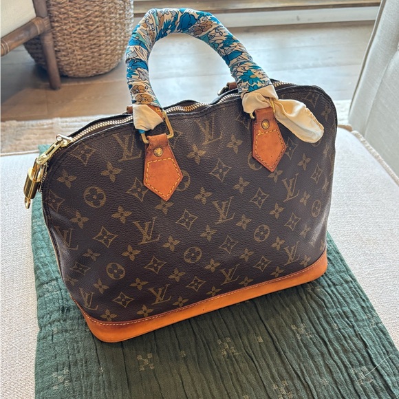 Louis Vuitton Alma Dark Brown Monogram Satchel - Picture 1 of 16